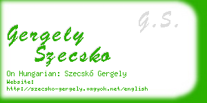 gergely szecsko business card