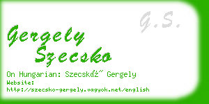 gergely szecsko business card